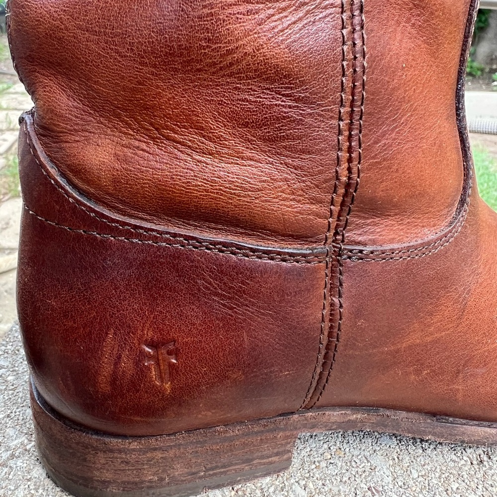 Frye Women Tall Riding Boots Brown Leather Size 8.5 - Picture 6 of 11